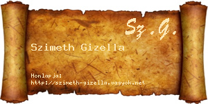 Szimeth Gizella névjegykártya