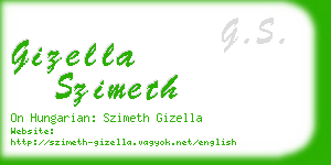 gizella szimeth business card